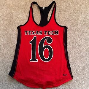Under Armor Texas Tech Red Black Mesh Jersey Kliff Kingsbury Heart Womens Medium